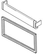 Front panel cover/panel mounting gasket